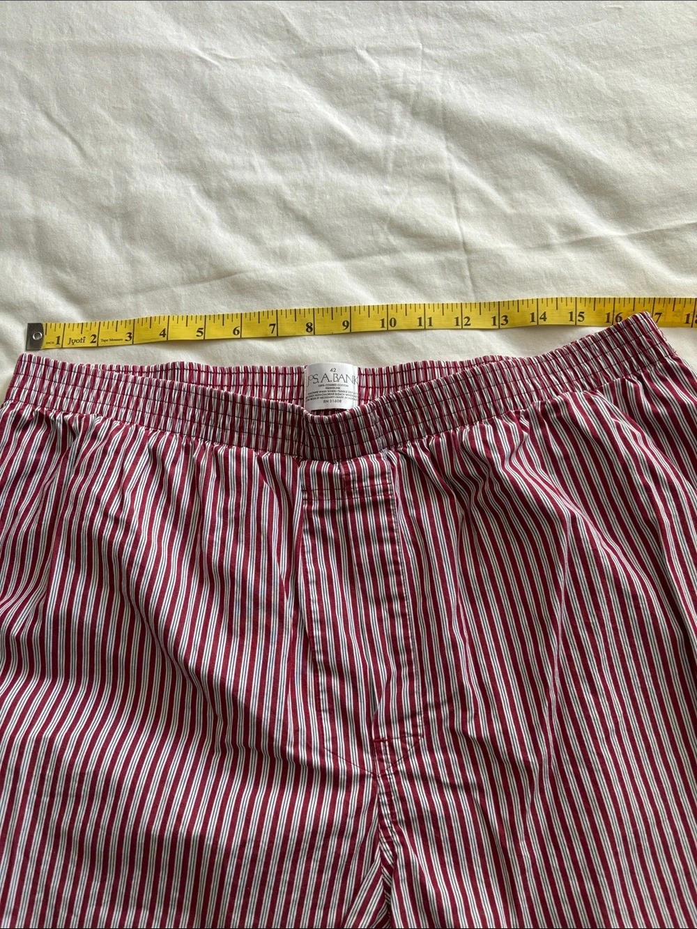 Jos. A. Bank Men's Boxers - Blue Check and Red Stripe